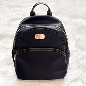 Michael Kors Black Backpack with Gold Details
